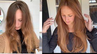 QUARANTINE HAIR TRANSFORMATION ON MY SISTER | HIGHLIGHTS AND BEADED WEFT EXTENSIONS