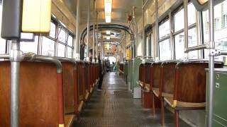 Straßenbahn Karlsruhe Linie 5 DWM "Holzklasse" Mitfahrt