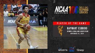 Player of the Game - Raymart Escobido vs San Beda | NCAA Season 100