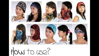 Easy To Wear Your Multifunctional Bandana / MULTIFUNCTIONAL HEADWEAR / HOW TO USE SCARF