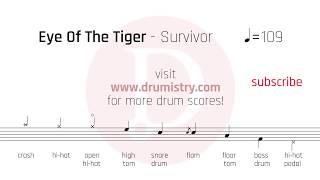 Survivor - Eye Of The Tiger Drum Score