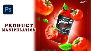 Product manipulation advertising design Full Photoshop tutorial