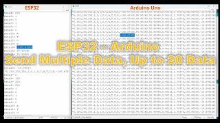 ESP32 Arduino Serial Communication 02 - Sends Multiple Data Up to 20 Data, Handle Long Data Packets