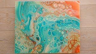 Acrylic Pour / Fluid Art Time Lapse – Beach Vibes