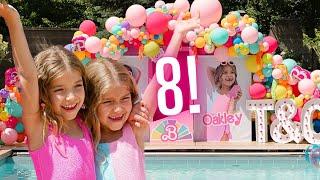 Taytum and Oakley's BIG 8th Barbie Birthday Party!