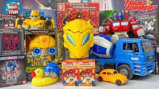 Satisfying with Unboxing BUMBLEBEE Transformers 5 - Giant CONCRETE MIXER Truck Toy Collection ASMR