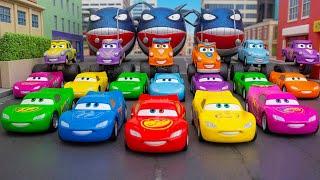 Can Mcqueen Cars army escape Pacman city and crime car? Was the escape successful?