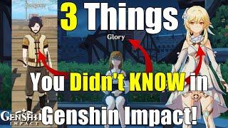 3 Things You Didn't Know About Genshin Impact #shorts