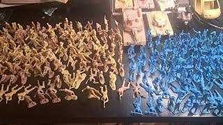 Tan and Blue Army Men Collection! (Plus behind the scenes of my next video.)