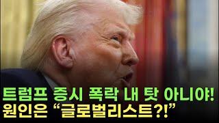 미국 증시 폭락! 트럼프, 내 탓 아니야. 원인은 글로벌리스트?!