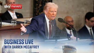 Dollar sinks after Trump tariffs take effect | Business Live with Darren McCaffrey