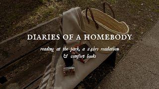 Diaries of a homebody | reading at the park, a 24hrs readathon & comfort books