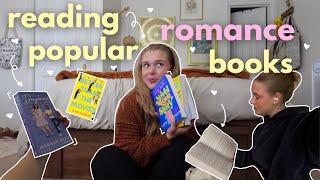 Reading popular romance books for a week  *spoiler free reading vlog*