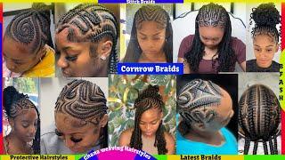 Latest Braids Hairstyles 2025 |Braids Hairstyles for Black Women |CornrowHairstyles |Stitch Braids