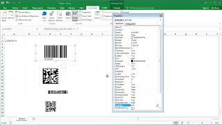 How to create Barcode in Excel 2016