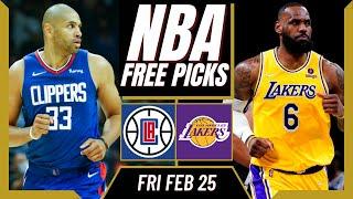 Free NBA Picks Today | CLIPPERS vs LAKERS Predictions (2/25/22) NBA Best Bets & NBA Player Props