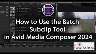 How to Use the Batch Subclip Tool in Avid Media Composer 2024