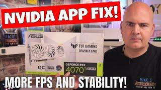 Make Your Nvidia GPU Faster & Stop Stutter & Lag - NVidia App Fix