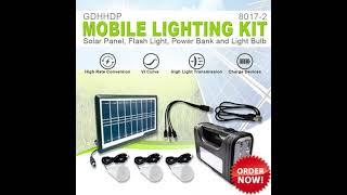 Mobile Lightning Kit Small Solar System Battery With Light Bulb Digital Lightning Kit