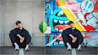 Snapseed background change | add graffiti art on wall | photo background change