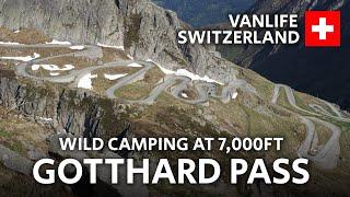 Epic FREE 7000ft Mountain Park Up | Vanlife SWITZERLAND | GOTTHARD PASS &  Exploring ZUG