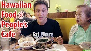 Hawaiian Food at People's Cafe in Honolulu (Guest Appearance with Grandma)