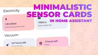 Minimalistic Sensor Cards in Home Assistant