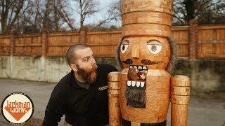 Making a Life-Size Wood Nutcracker (that crushes coconuts)