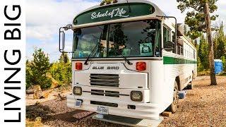 Young Family Live In Beautiful Converted School Bus To Travel North America