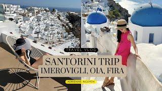 Exploring Oia, Fira and Imerovigli, Santorini in October | Greece Vlog | Olia VIlla and Suites