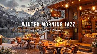 Warm Winter Morning Jazz at Cozy Coffee Porch Ambience  Smooth Jazz Background Music to Relax, Work