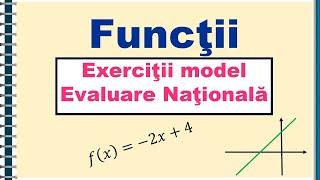 Functii - exercitii model EN | Test evaluare functii