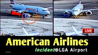 American Airlines Aircraft Incident@LaGuardia Airport NY | SuperTug Stuck Under AircraftLIVE