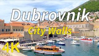 Dubrovnik City Walls Croatia 4K Walking Tour - July 2024