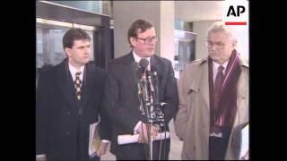 USA: WASHINGTON: ULSTER UNIONIST PARTY LEADER DAVID TRIMBLE VISIT