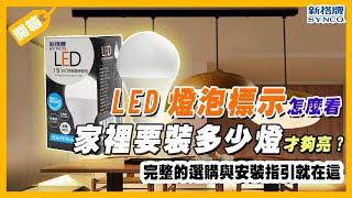 選購LED 燈泡/燈管 必看重點 | SYNCO 新格牌 LED  | 瓦數、流明、省電效率 【米寶小編來開箱】