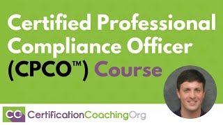 Certified Professional Compliance Officer (CPCO™) Course | CCO.us