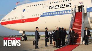 South Korean leader arrives in Washington, D.C. ahead of Camp David summit with U.S., Japanese ...