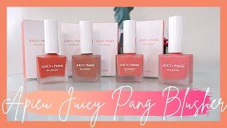 Apieu JUICY PANG Liquid Blush - Hand and Cheek Swatches // For Medium, Brown, Morena Asian Skin