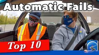 Top 10 Reasons for an Automatic Fail on a Driving Test