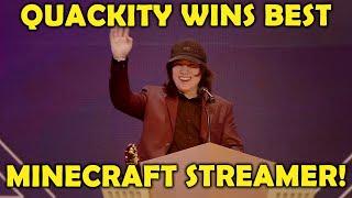 QUACKITY WINS BEST MINECRAFT STREAMER Award At Streamer Awards!!