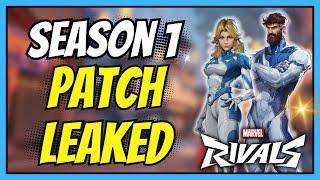 Season 1 Balance Patch LEAKED in Marvel Rivals