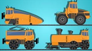 transformer | cartoon trains for children | educational video |  trains for kids | kids vehicles