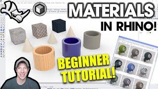 The Ultimate Beginners Guide to MATERIALS in Rhino!