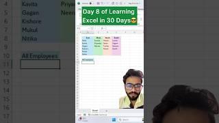 Day 8 | Excel Learning #exceltips #exceltricks #exceltutorial #shorts #shortvideo #excel #formula