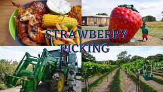 Strawberry Picking | Kemps Farm | things to do in uk | Nando's chicken | family fun day out #foryou