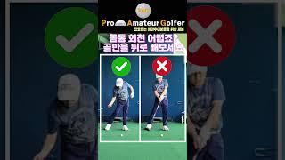 몸통회전 어려우신가요? 생각의 전환... 골반을 뒤로 빼자 #골반회전 #몸통스윙
