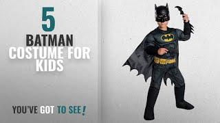 Top 10 Batman Costume For Kids [2018]: Rubie's Costume Boys DC Comics Deluxe Batman Costume,