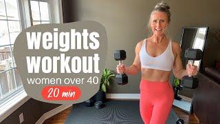 WEIGHT TRAINING workout women over 40 20min FB12