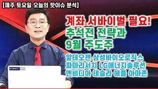 [김종철 오늘의 핫이슈 분석] 계좌 서바이벌 필요!  추석전 전략과 9월 주도주